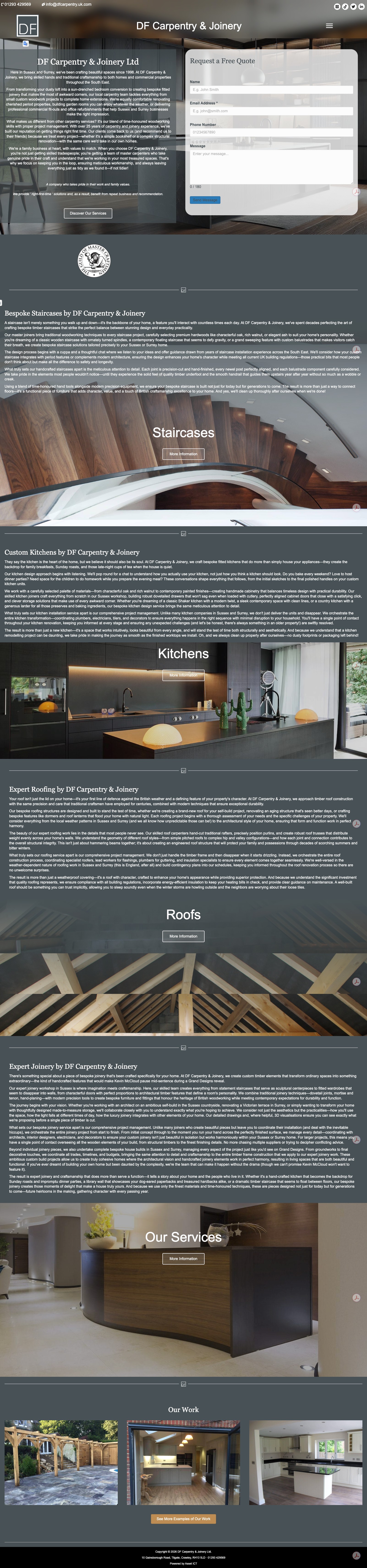 PF Carpentry website