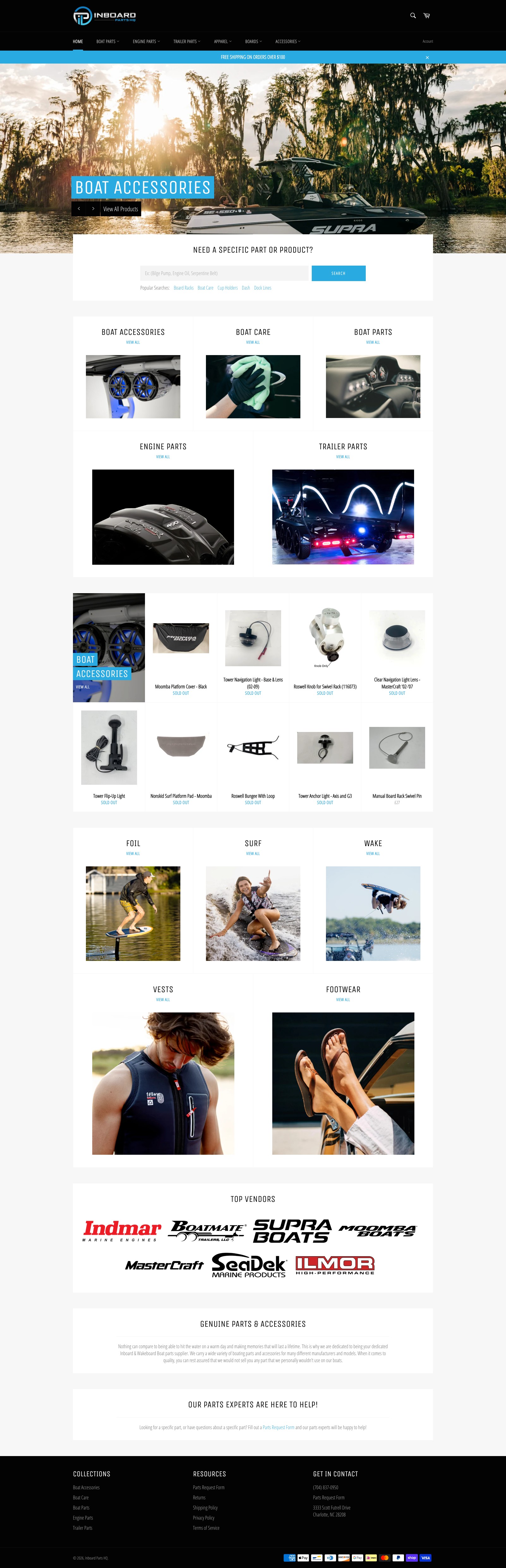 Inboard Parts HQ website