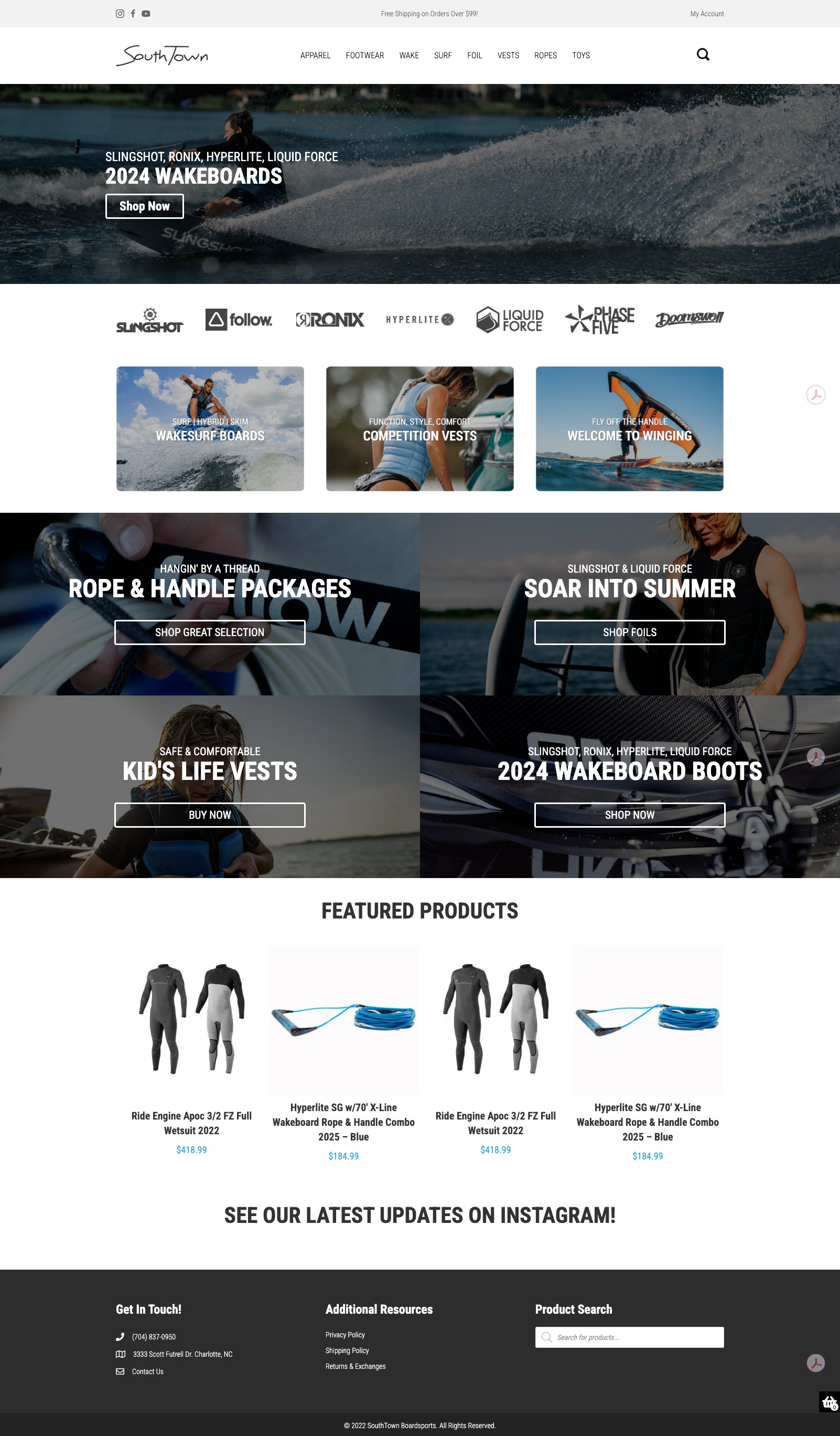 SouthTown Board Sports website