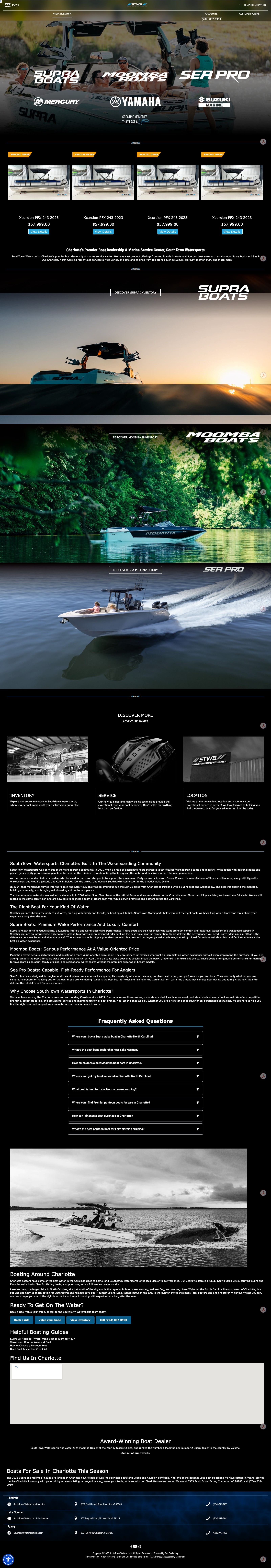 SouthTown Watersports website